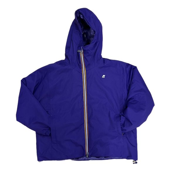 NWT K-Way Italy by Kappa K009NW0 bomber jacket Hoodie Marie Nylon four rure - Picture 2 of 5